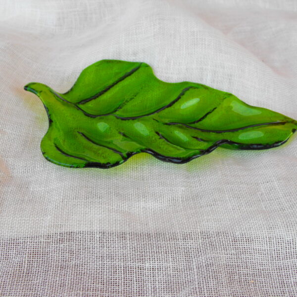 "Foglia verde" Vetrofusione - Simona Morelli