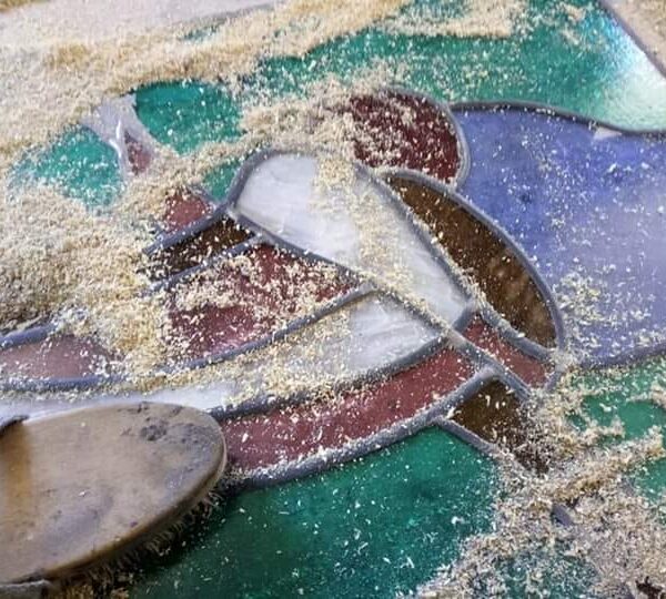 "Abbracciami" Vetrata artistica di Simona Morelli